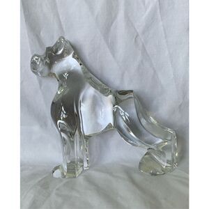 Baccarat Crystal Glass Boxer Dog Figurine CHIPPED EARS